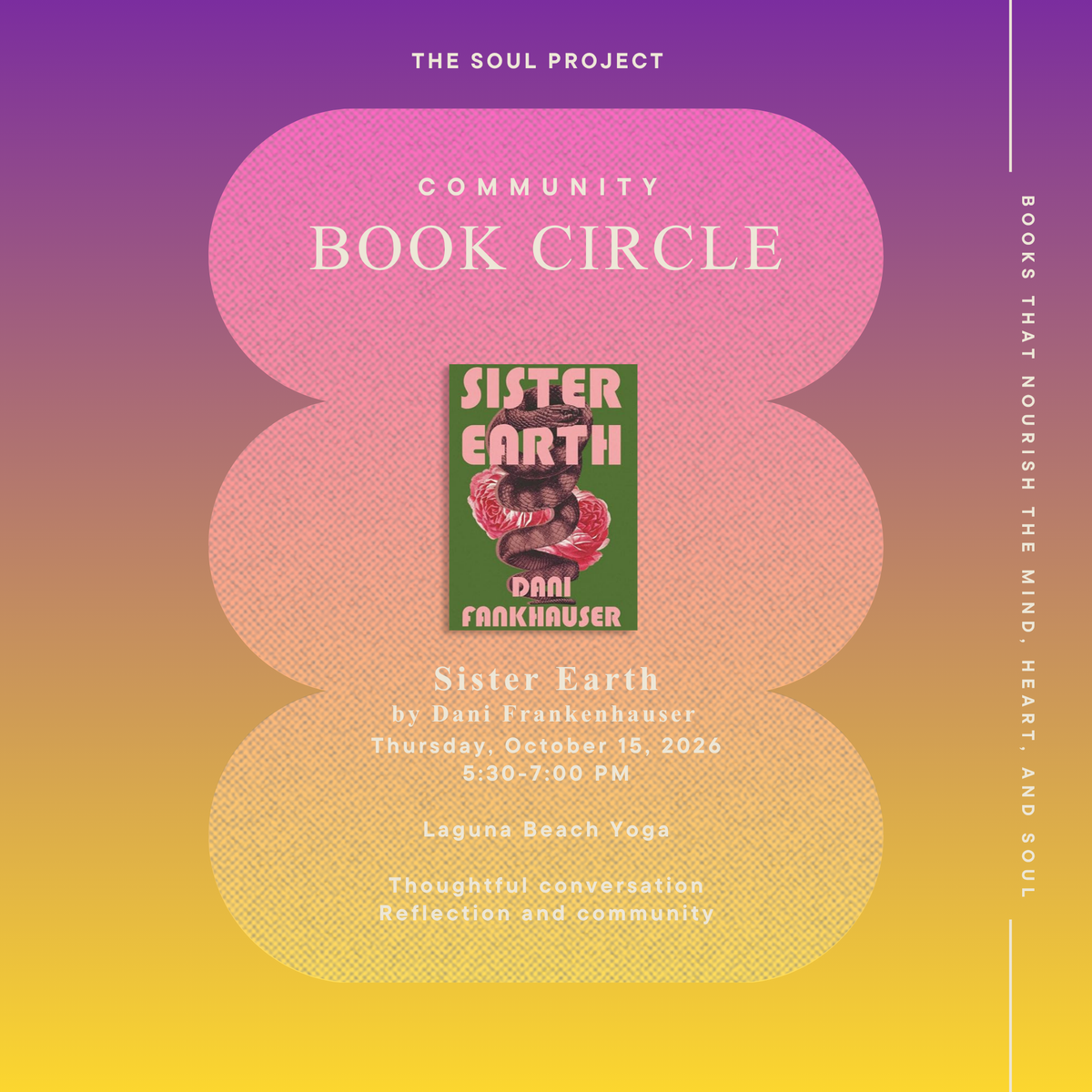 Book Circle Thursday October 15, 5:30-7pm PST